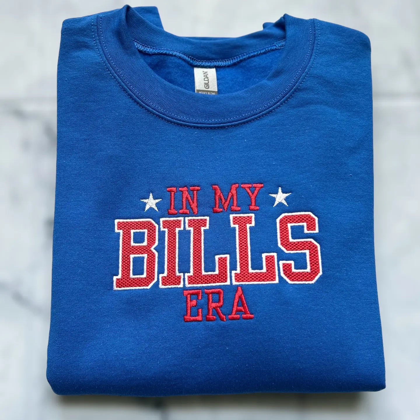 Embroidered in My Bills Era Crewneck