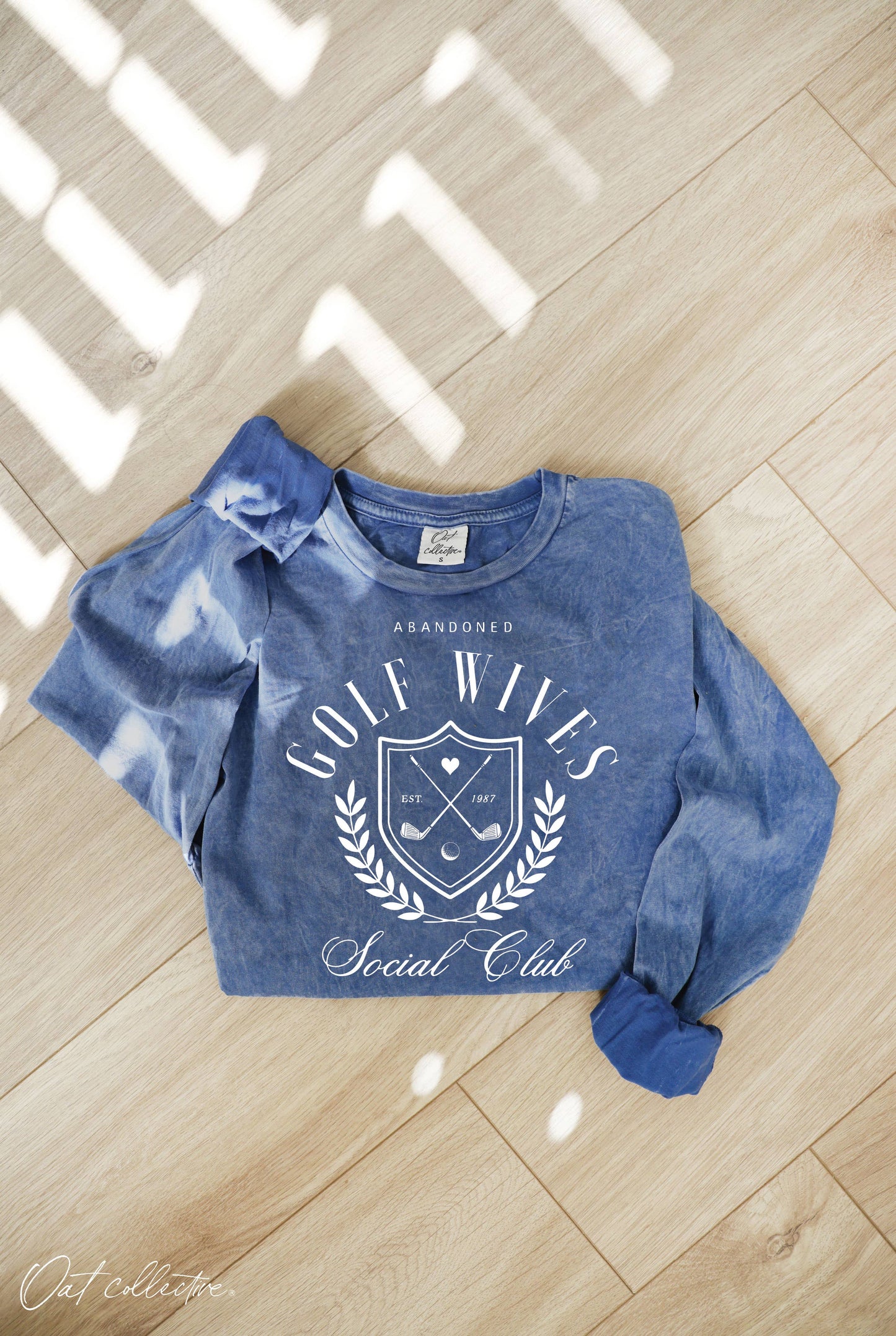 GOLF WIVES Mineral Washed Long Sleeve Graphic: FOREST / L
