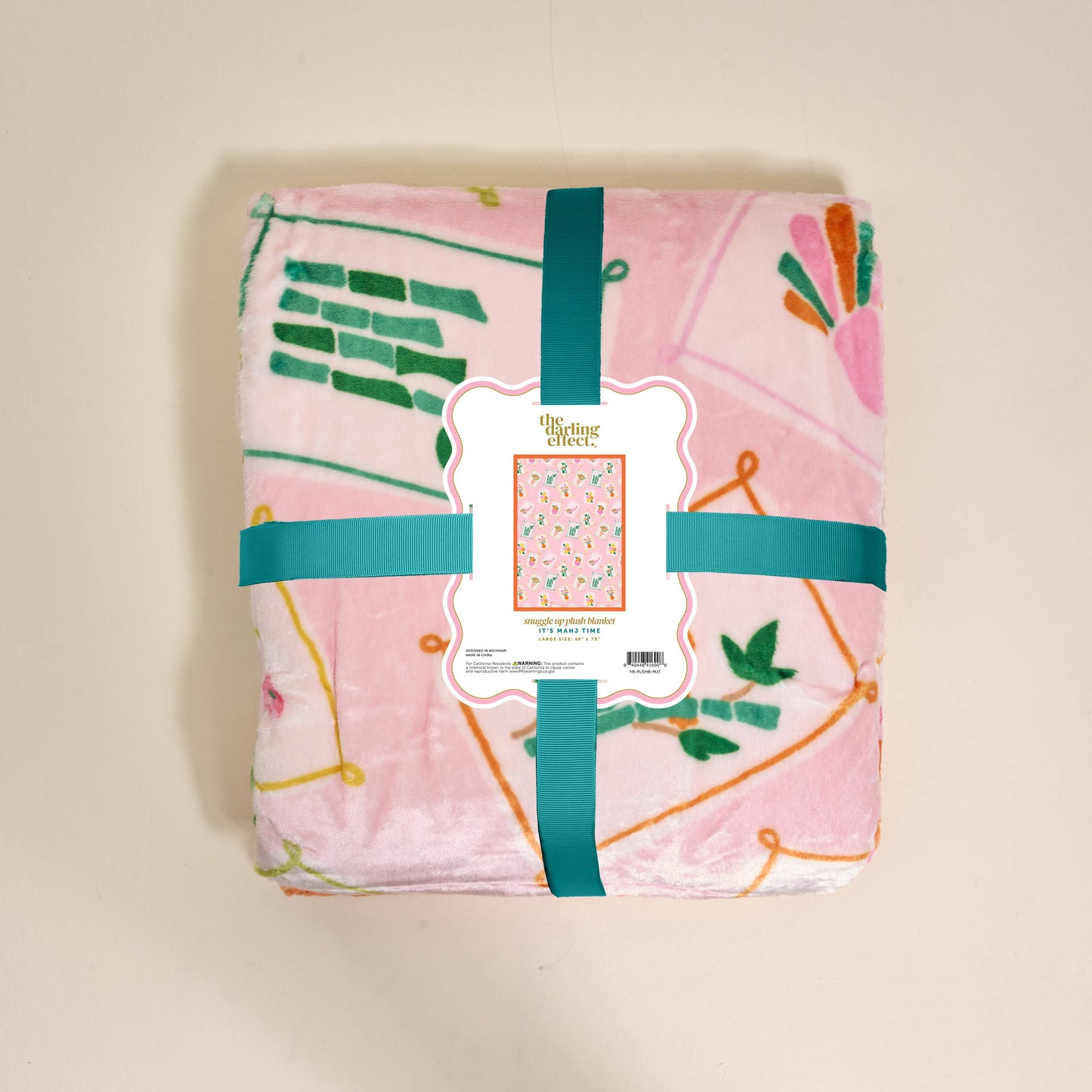 Snuggle Up Plush Blanket–It's Mahj Time