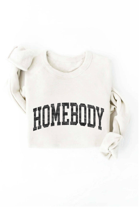 HOMEBODY Graphic Sweatshirt: LIGHT BLUE / L
