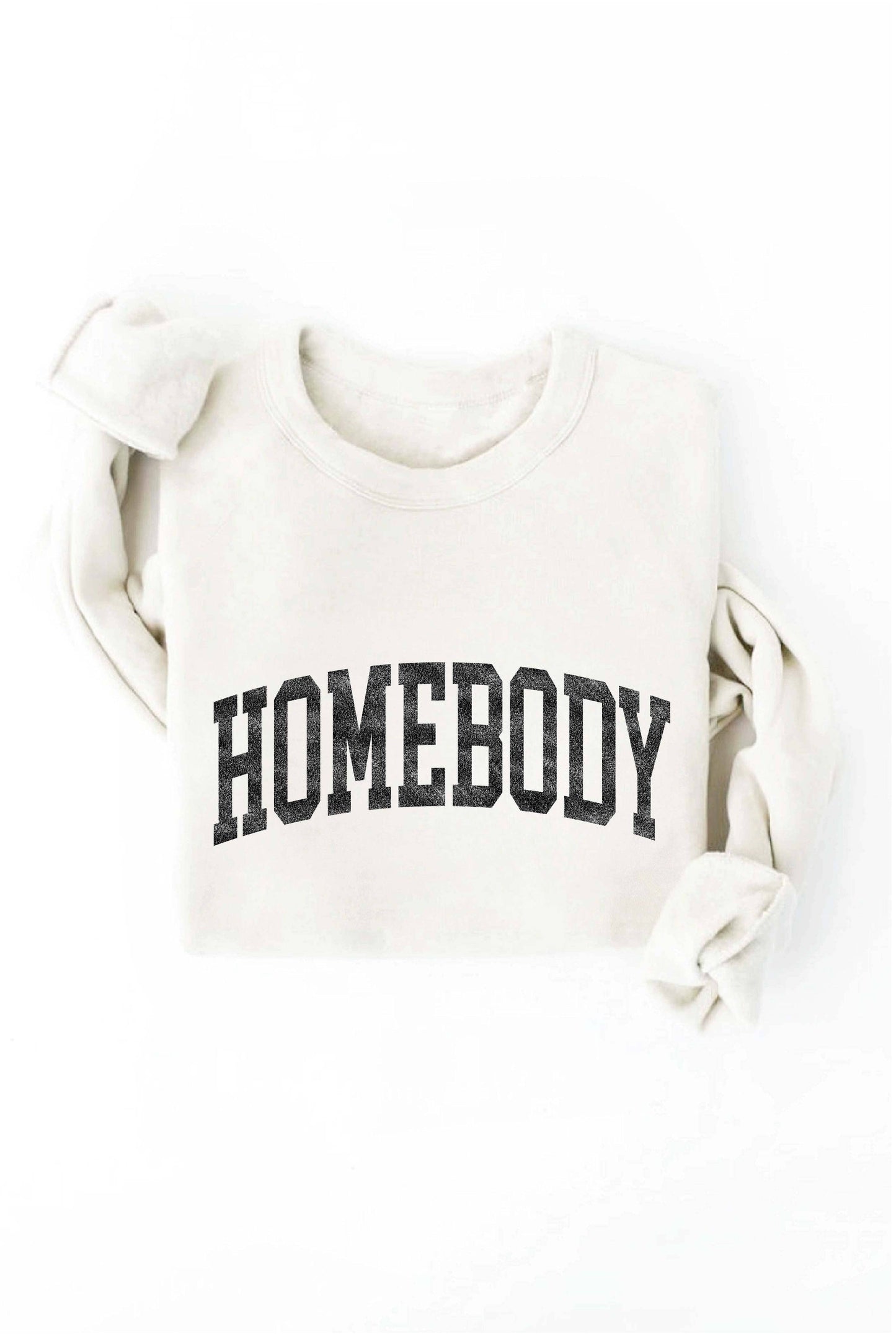 HOMEBODY Graphic Sweatshirt: TAN / M