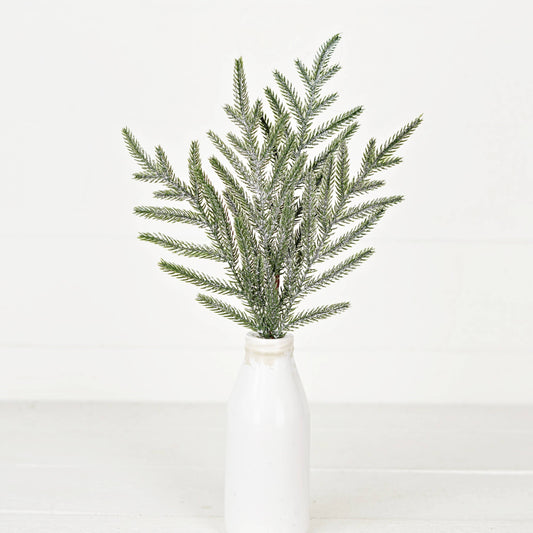 Snowy Real Touch Norfolk Pine Pick (18”)