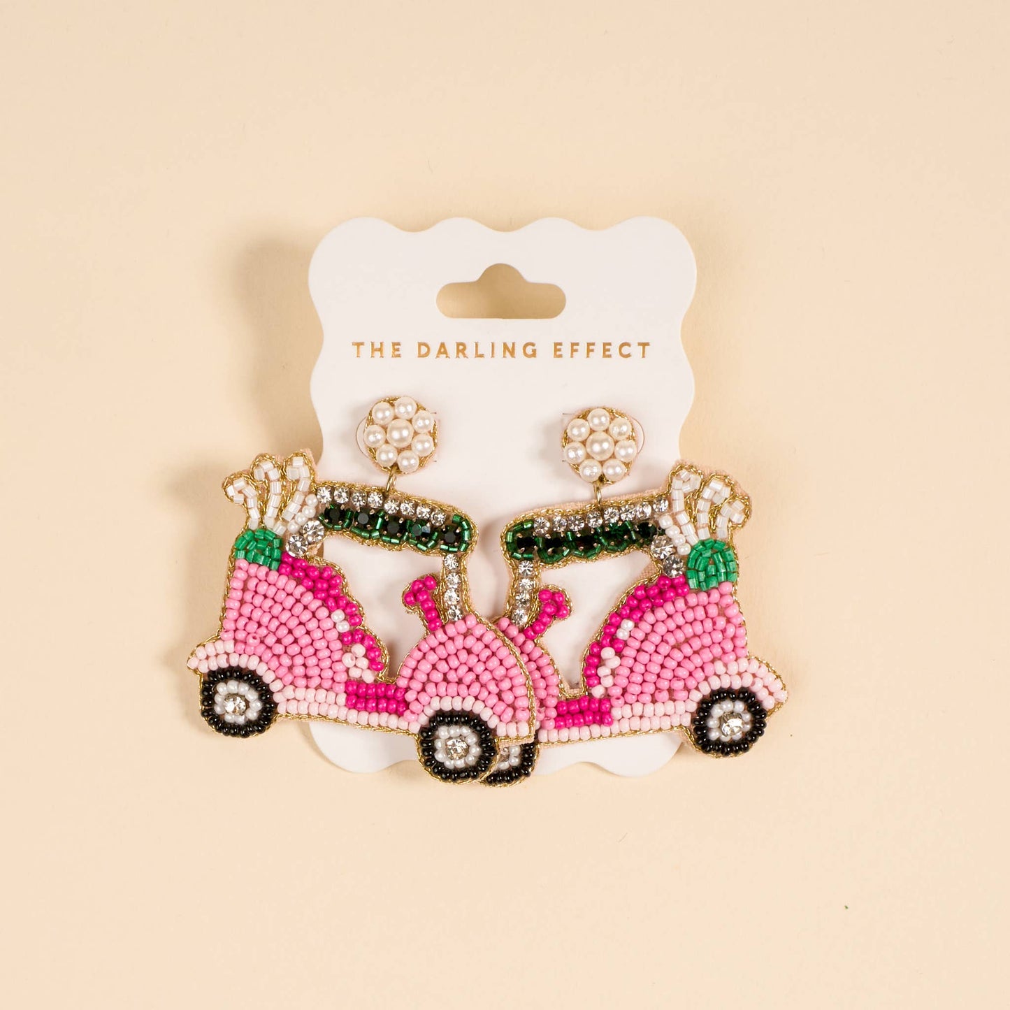 Beaded Earrings–Golf Cart