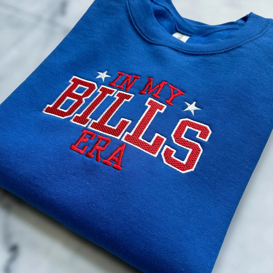Embroidered in My Bills Era Crewneck