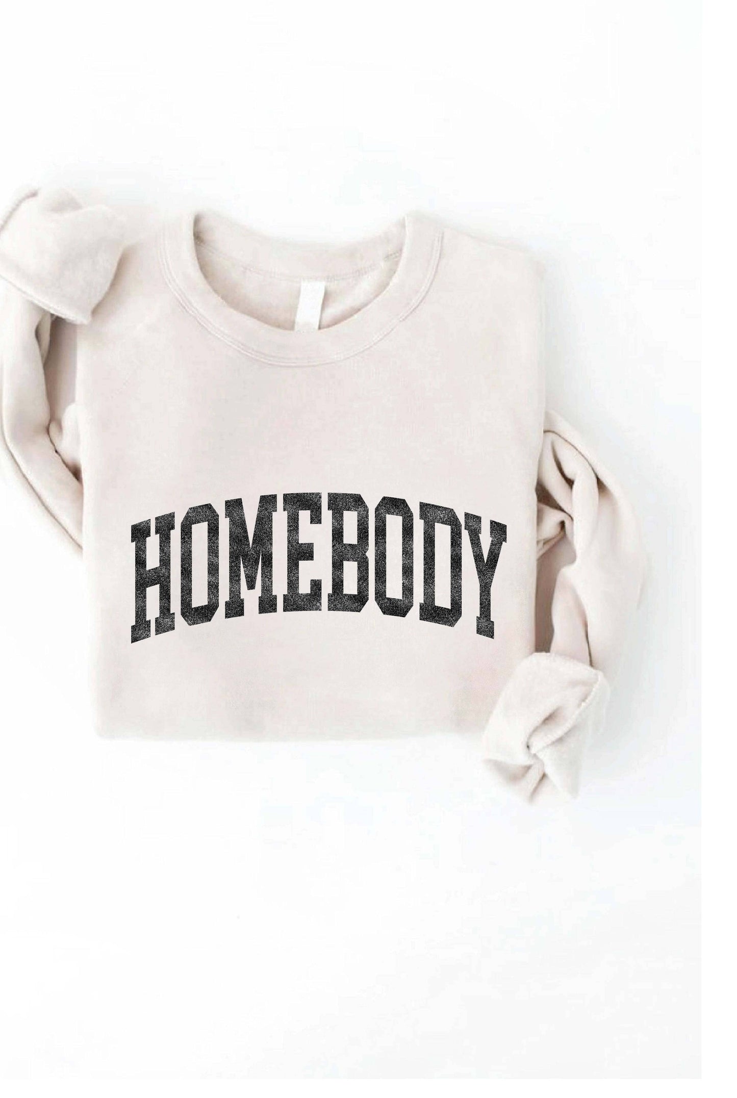 HOMEBODY Graphic Sweatshirt: TAN / M