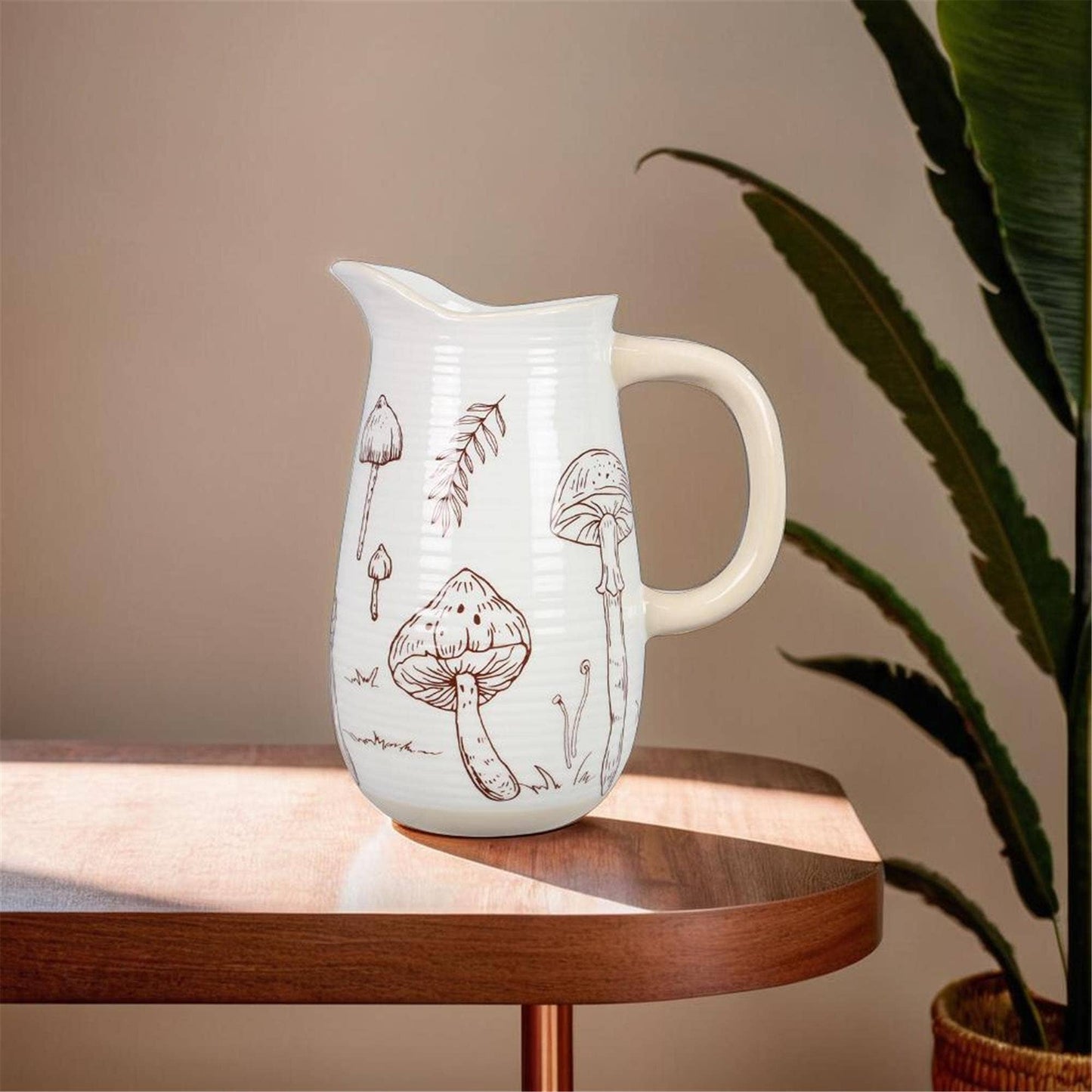 Ceramic Mushroom Vase/Water Pitcher (SKU#: 22069)