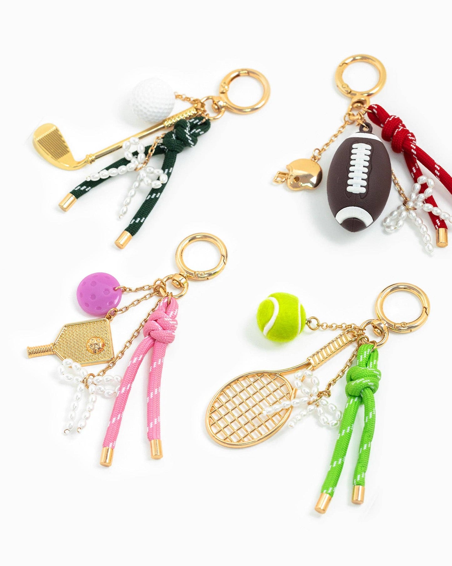 Touchdown Vibes Football Bag Charm