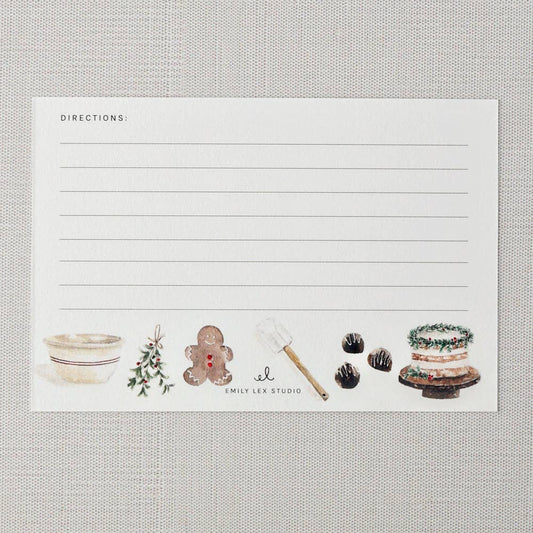 Holiday Baking Recipe Cards – Set of 12