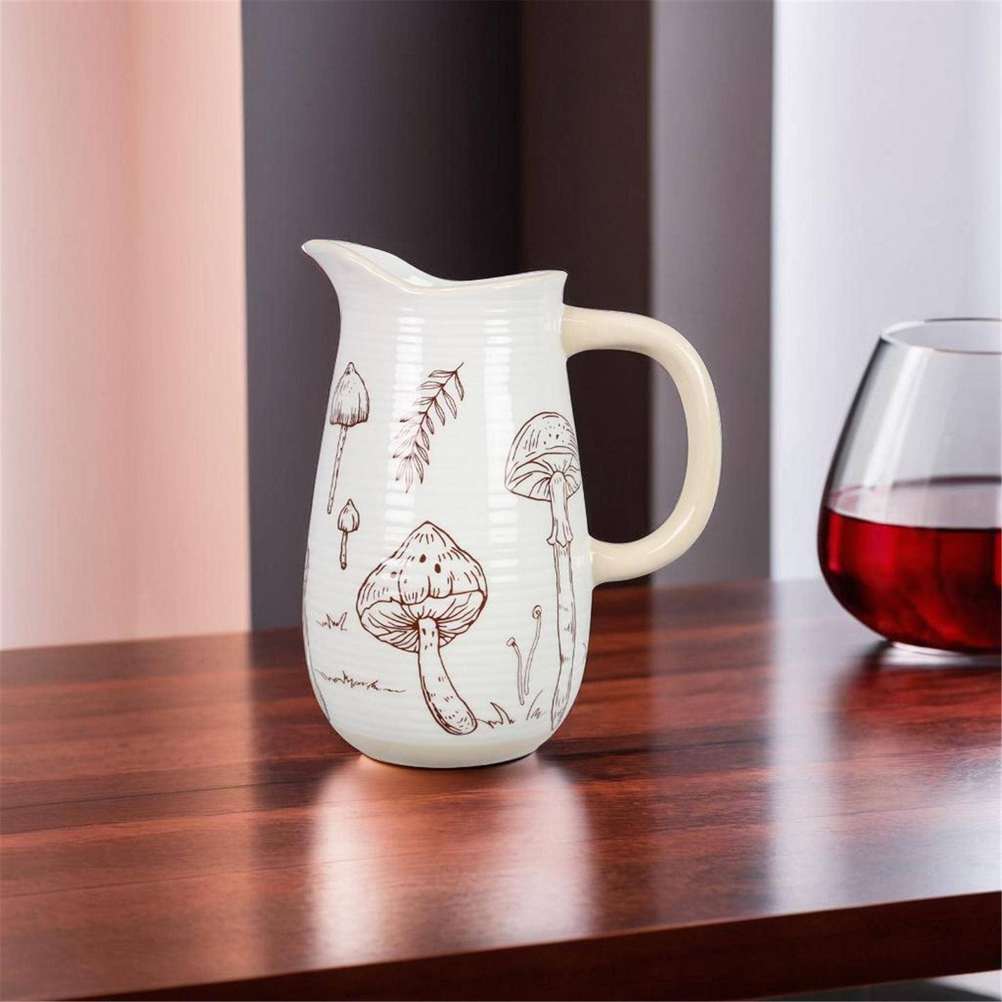 Ceramic Mushroom Vase/Water Pitcher (SKU#: 22069)