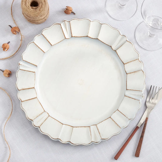 Scalloped Ruffled Charger