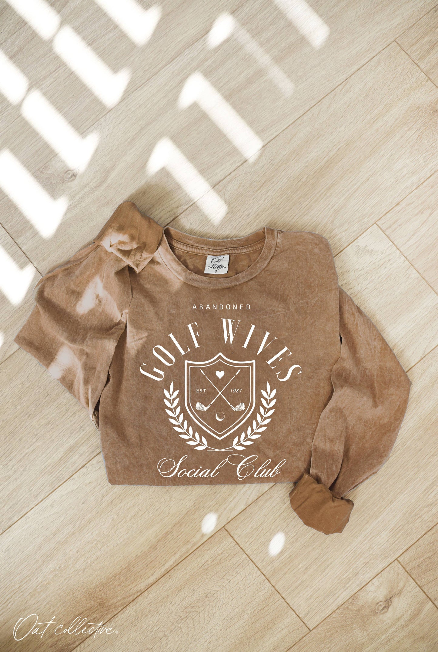 GOLF WIVES Mineral Washed Long Sleeve Graphic: FOREST / L