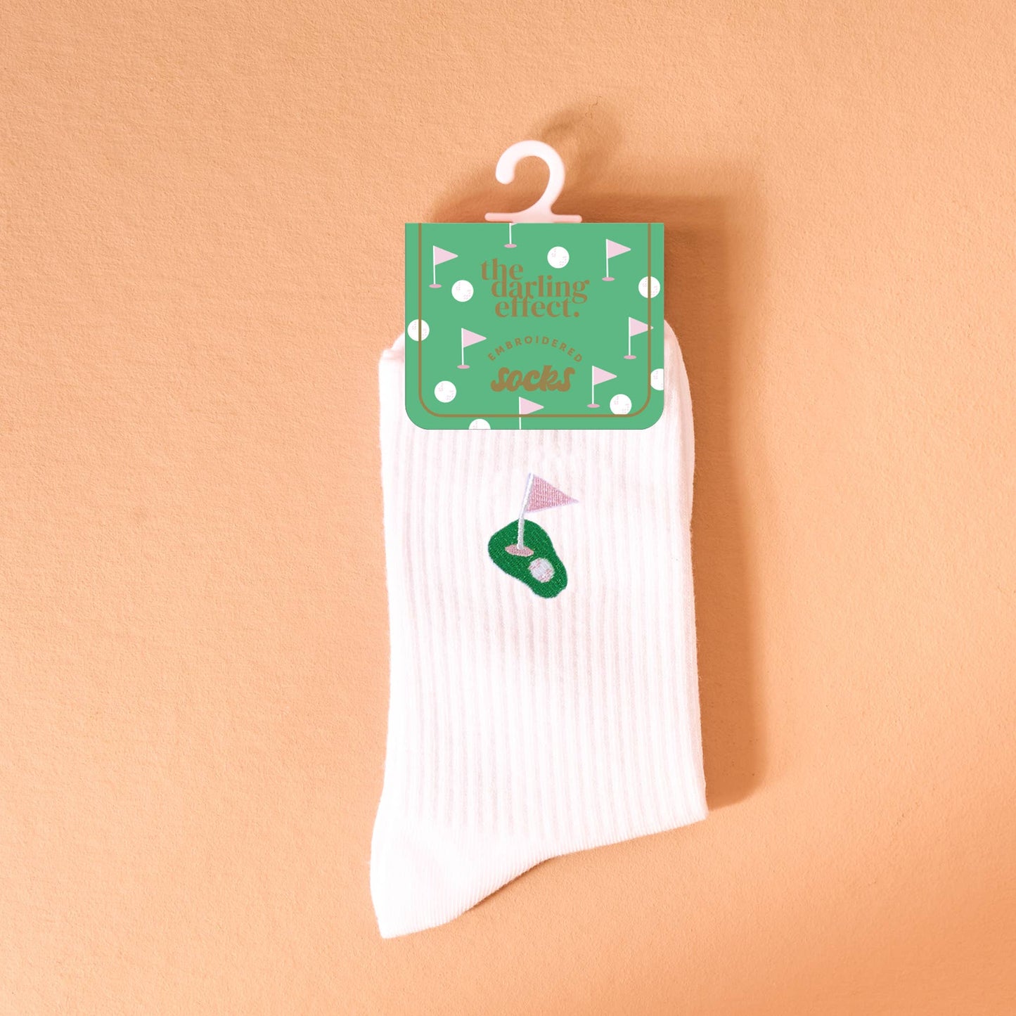 Embroidered Crew Socks–Golf