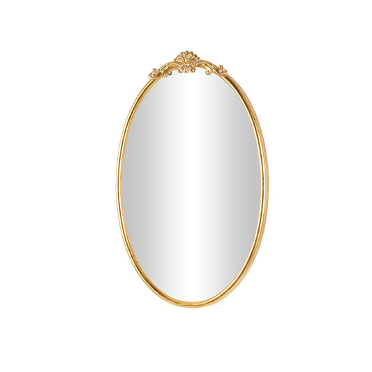 Vintage Gold Metal Wall Mirror
