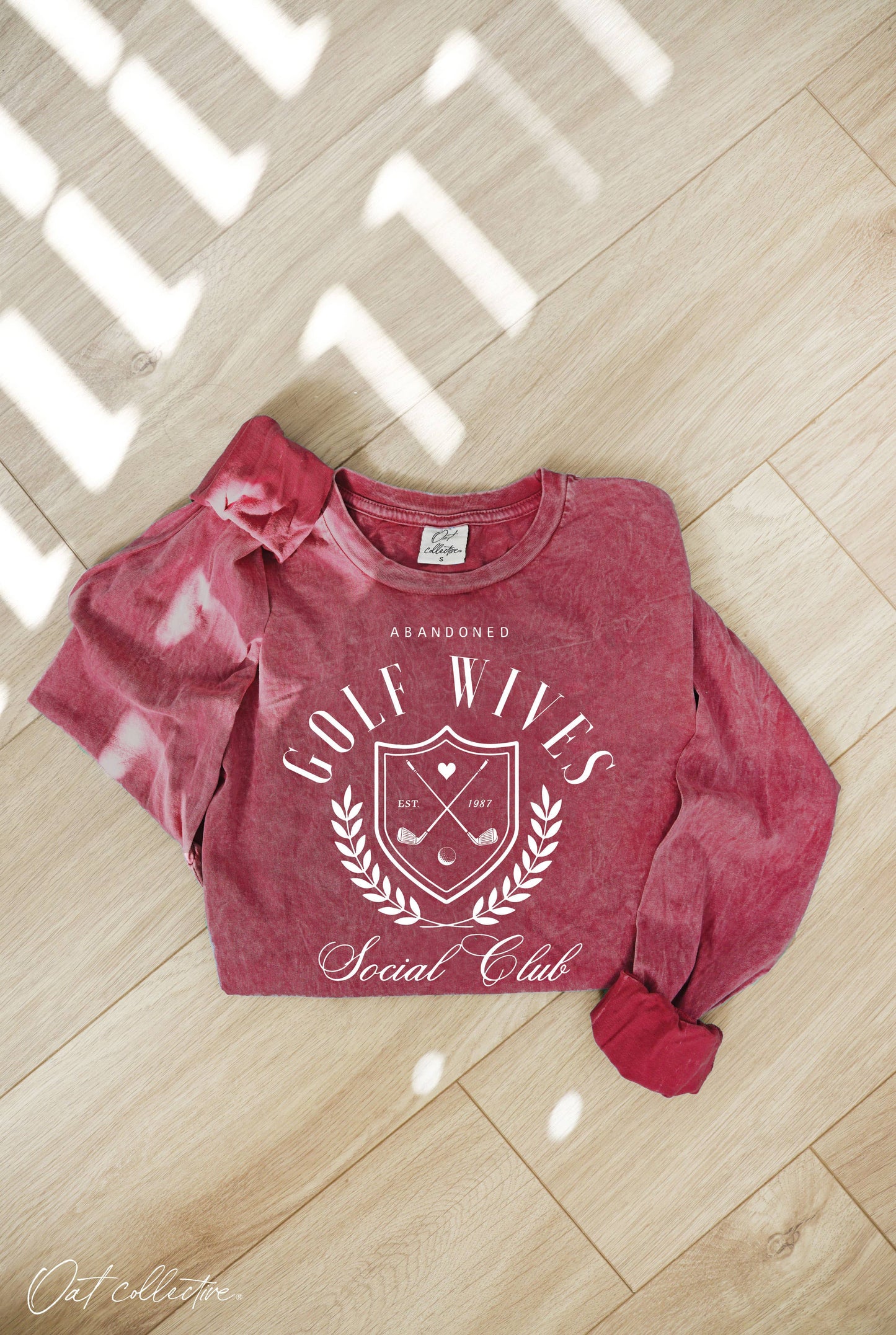 GOLF WIVES Mineral Washed Long Sleeve Graphic: FOREST / L