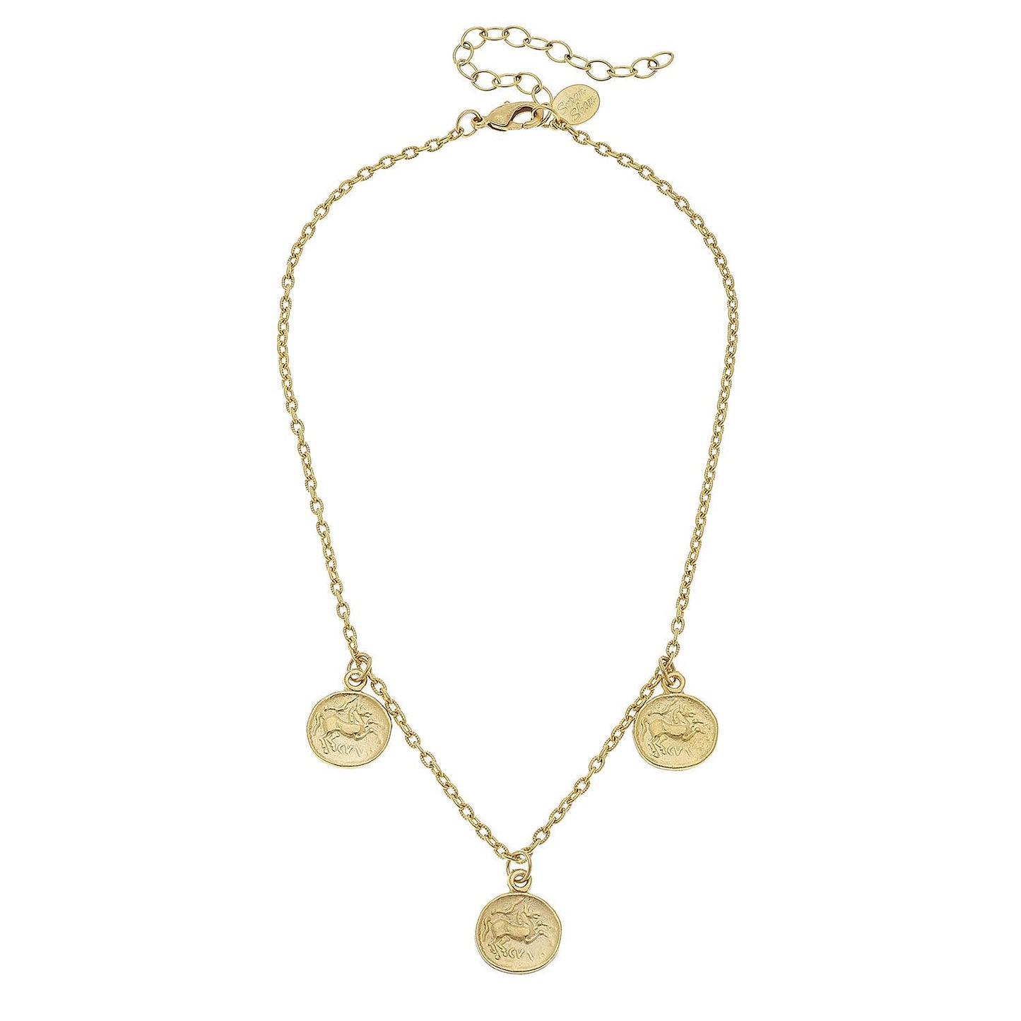 Gold Coins on Chain Necklace