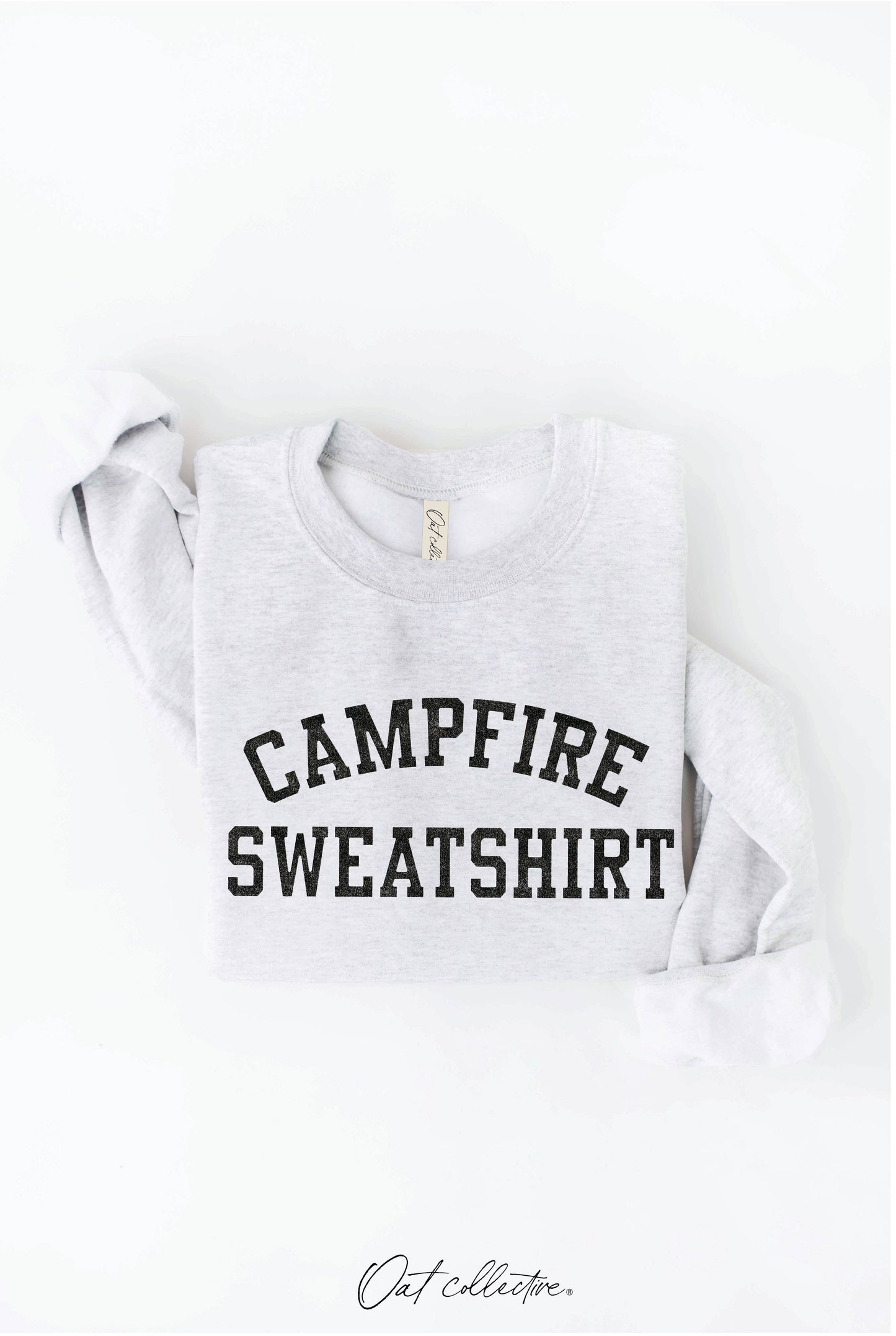 CAMPFIRE SWEATSHIRT Graphic Sweatshirt: BLACK / S