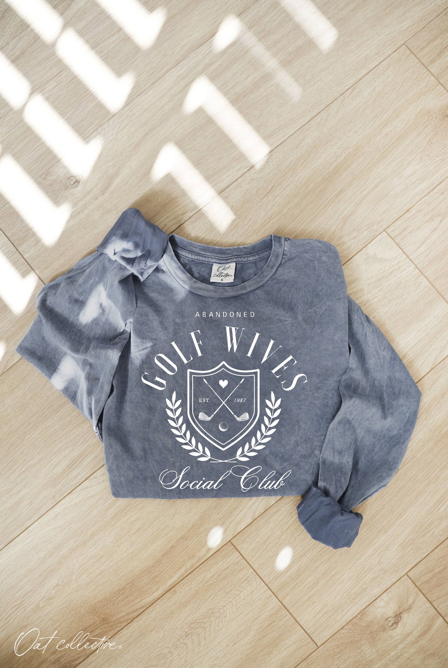GOLF WIVES Mineral Washed Long Sleeve Graphic: FOREST / L