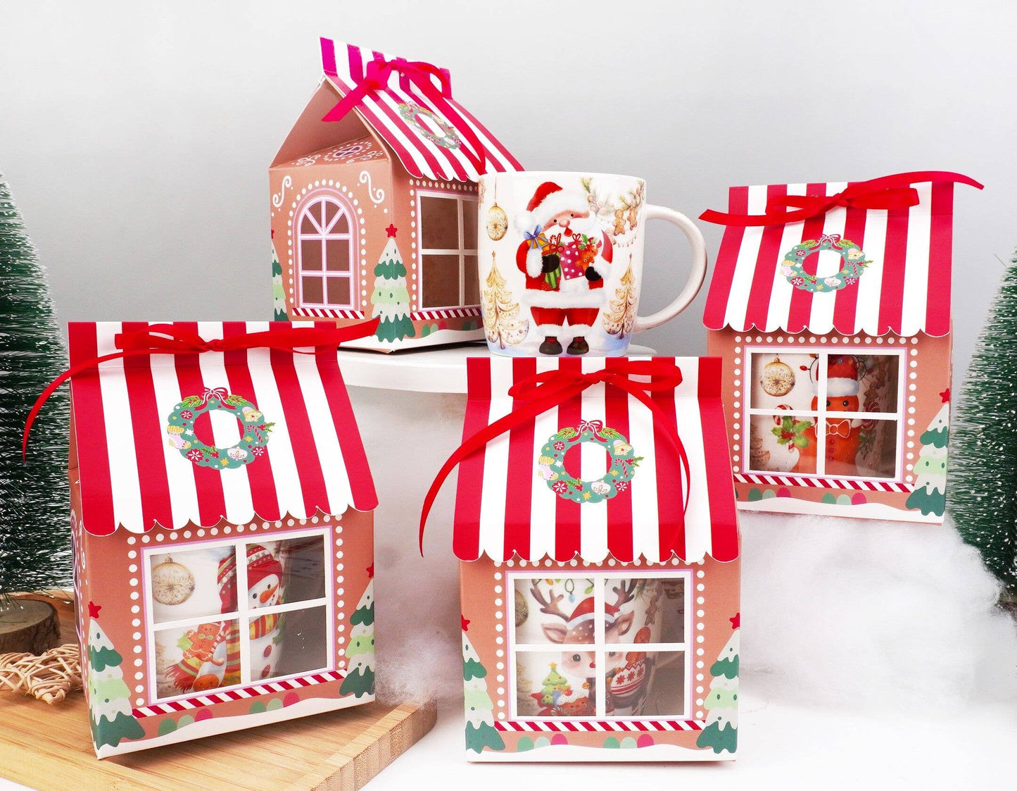 Gingerbread Man Porcelain Mug in Gift Box