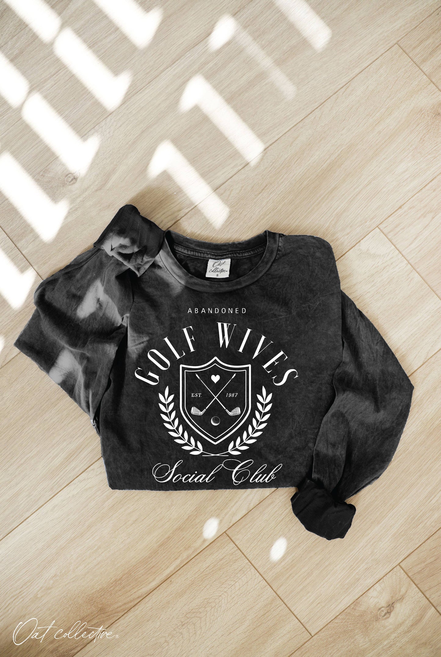 GOLF WIVES Mineral Washed Long Sleeve Graphic: FOREST / L