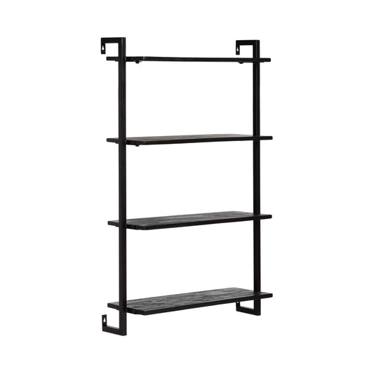 Phantom Solid Wood & Iron Wall Mounted Shelf for Living room