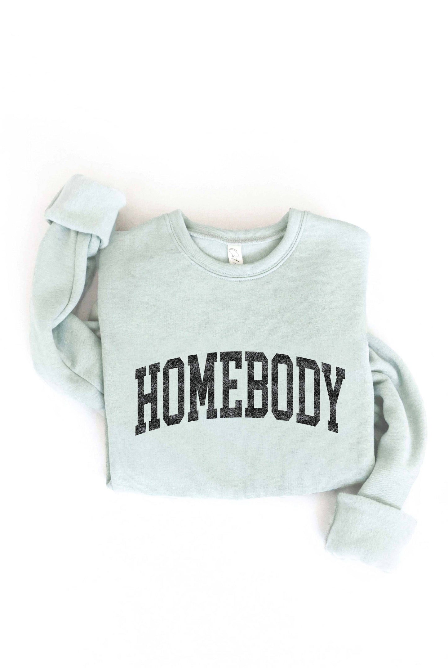 HOMEBODY Graphic Sweatshirt: LIGHT BLUE / S