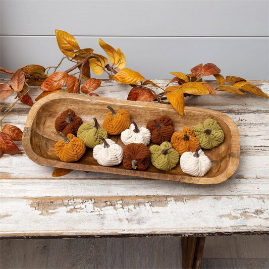 Mini Corduroy Harvest Pumpkins (Set Of 12) | Fall Decor