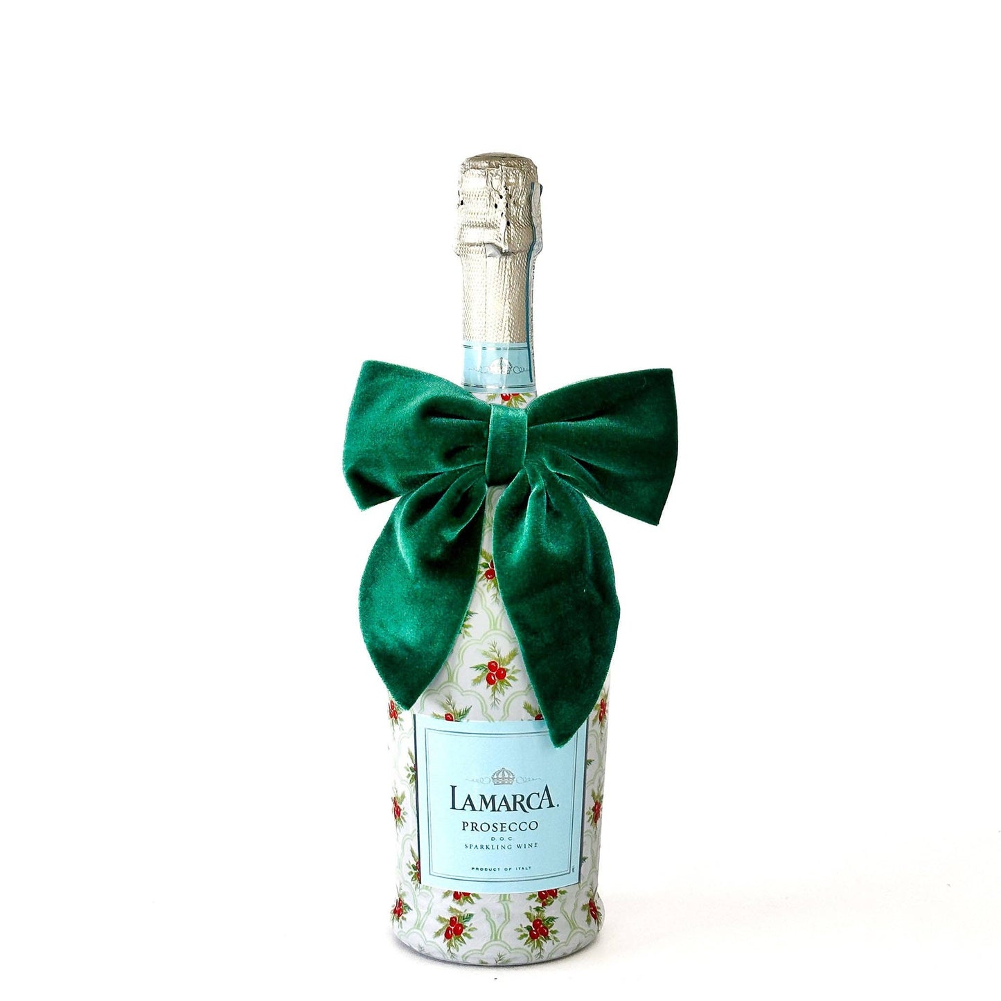 Beau Bottles – Green Velvet Bottle Bow
