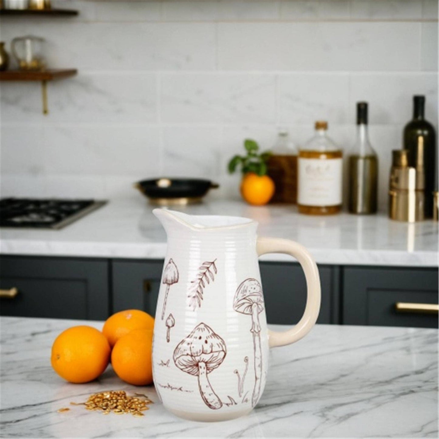 Ceramic Mushroom Vase/Water Pitcher (SKU#: 22069)