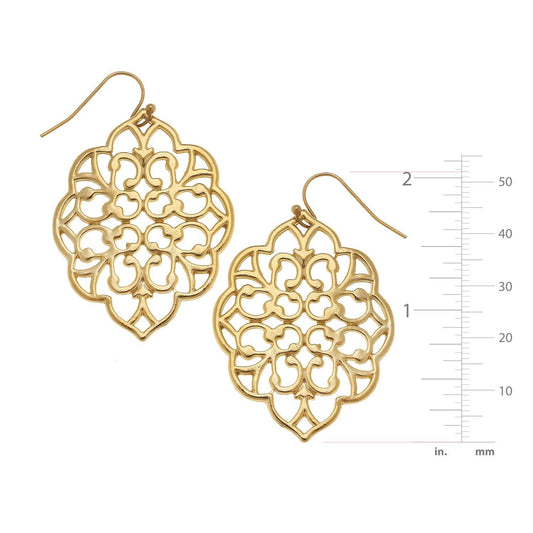 Gold Filigree Cut Out Earrings