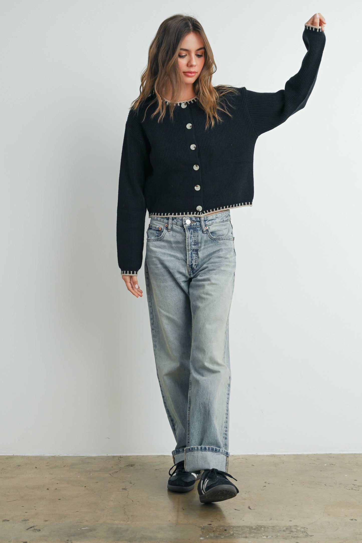 The Ivy Cardigan – Black Knit Classic