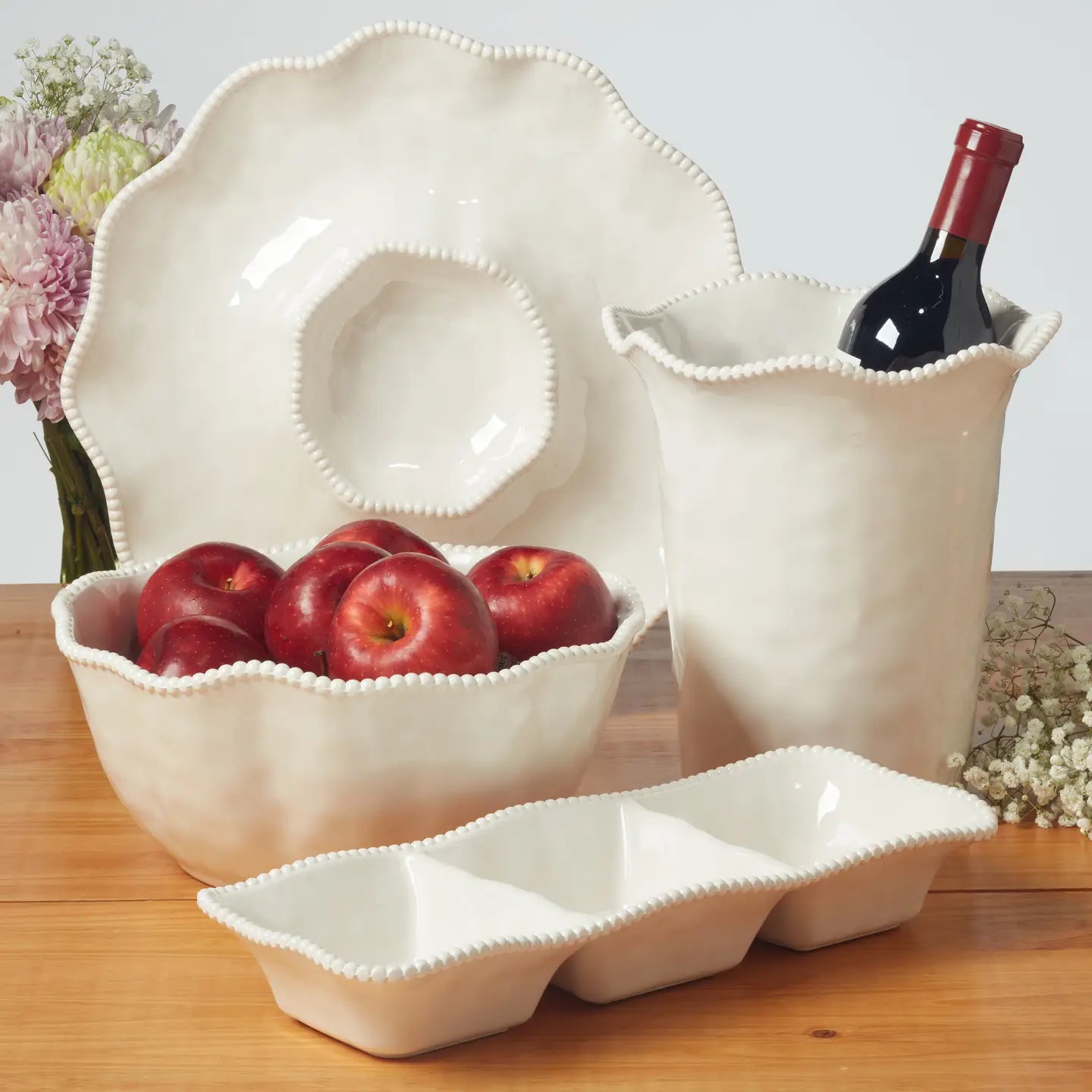 Perlette Cream Melamine Wine Cooler