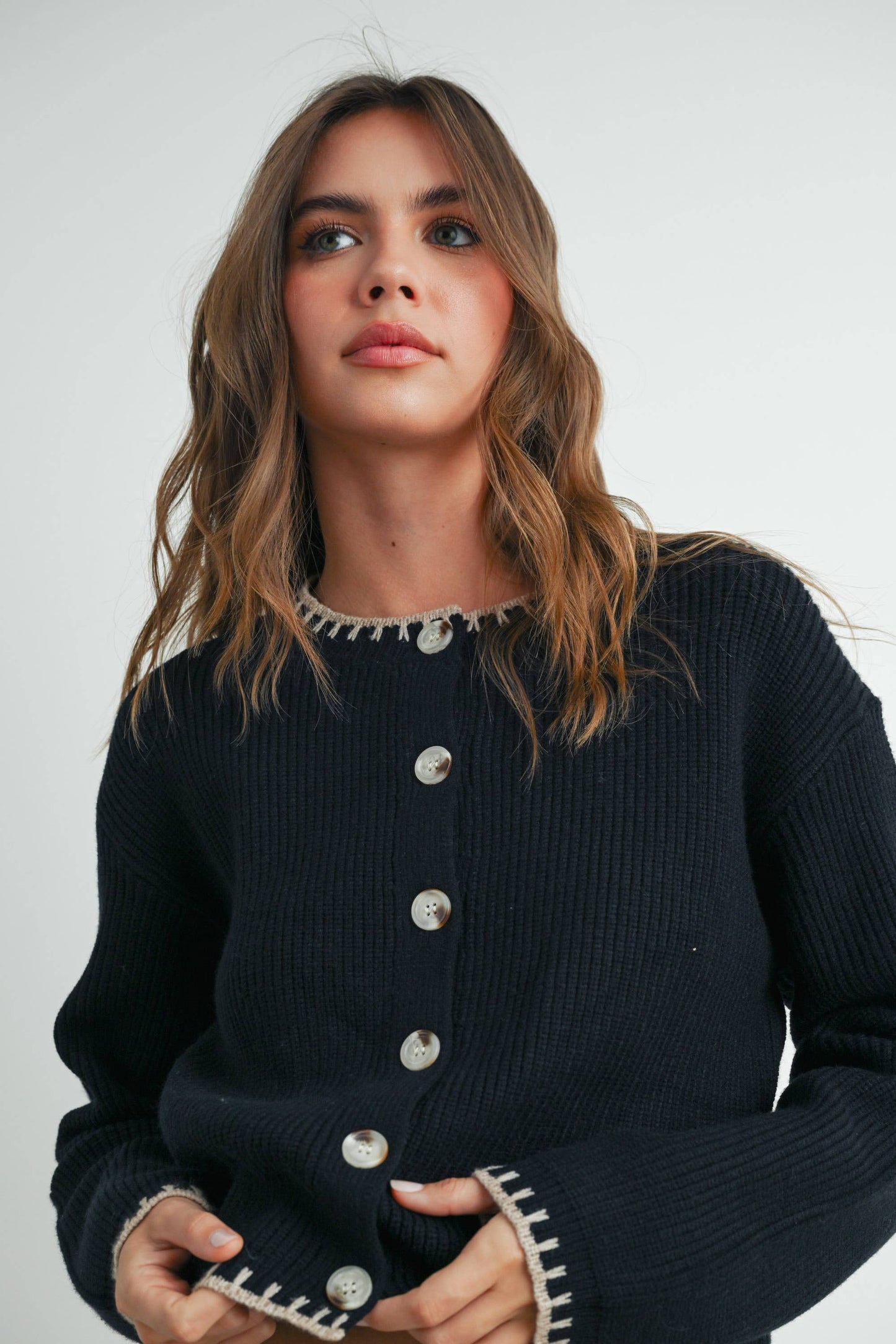 The Ivy Cardigan – Black Knit Classic
