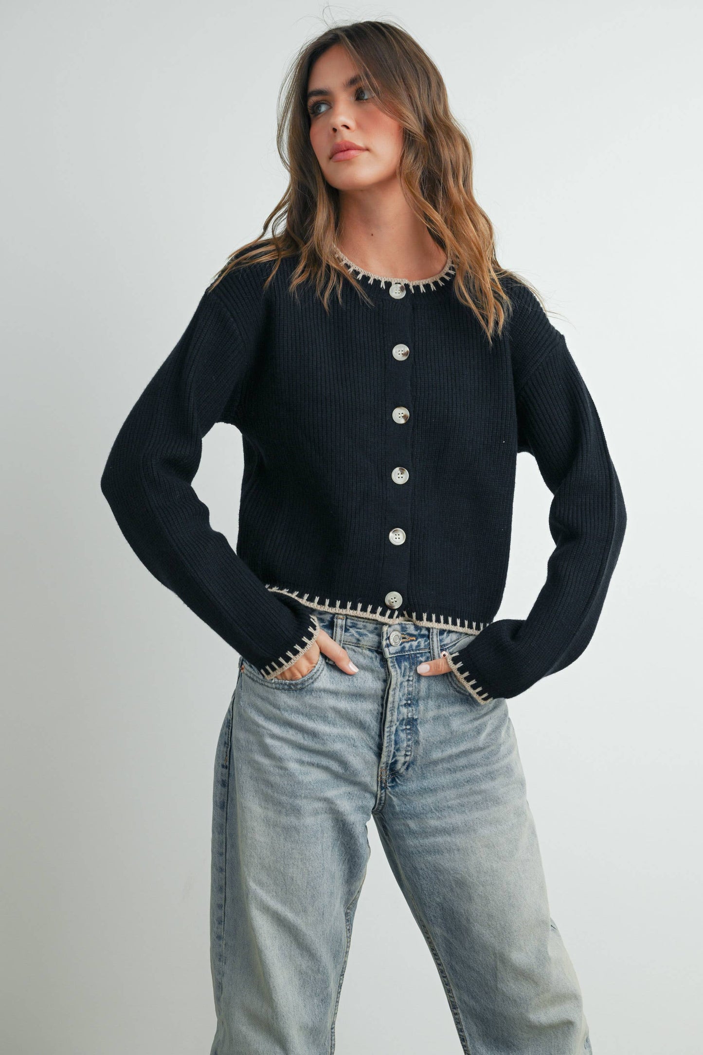 The Ivy Cardigan – Black Knit Classic