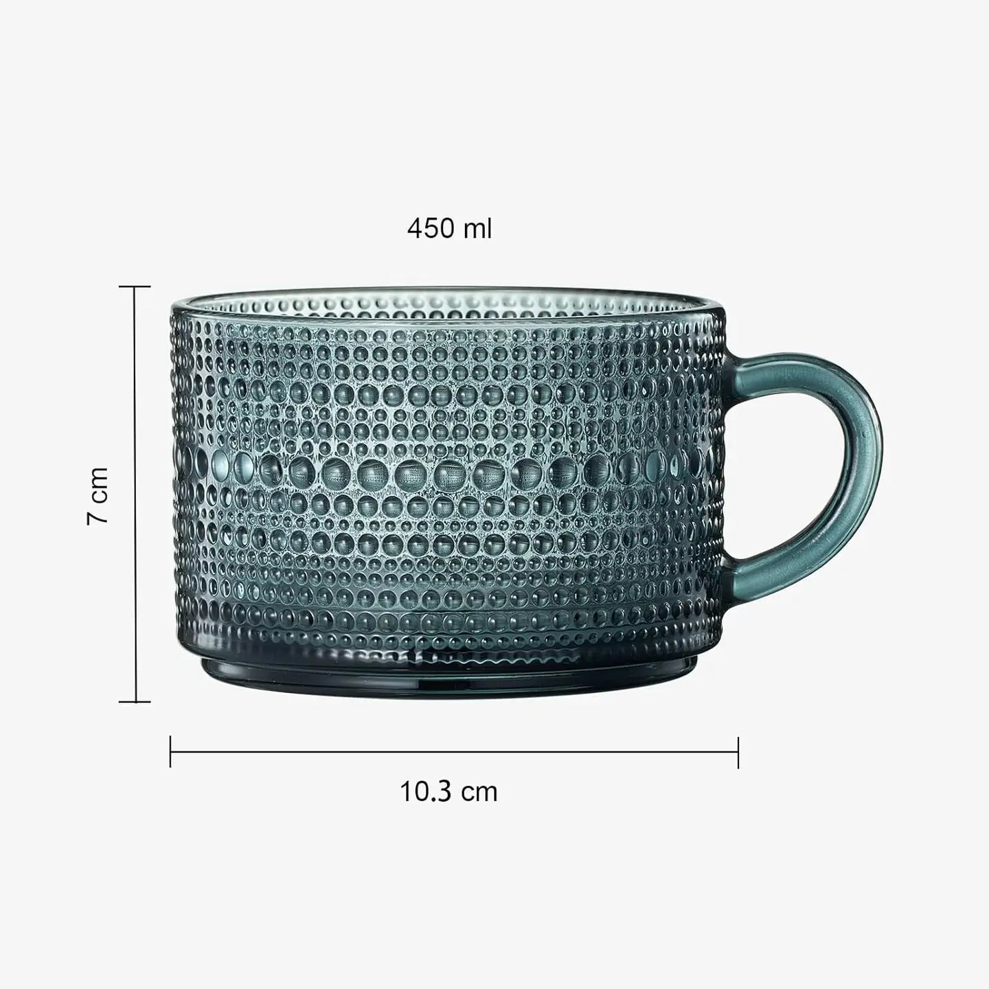 Vintage Hobnail Glass Coffee Mugs