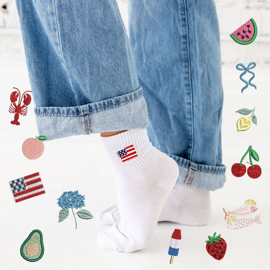 USA Icon Embroidered Socks