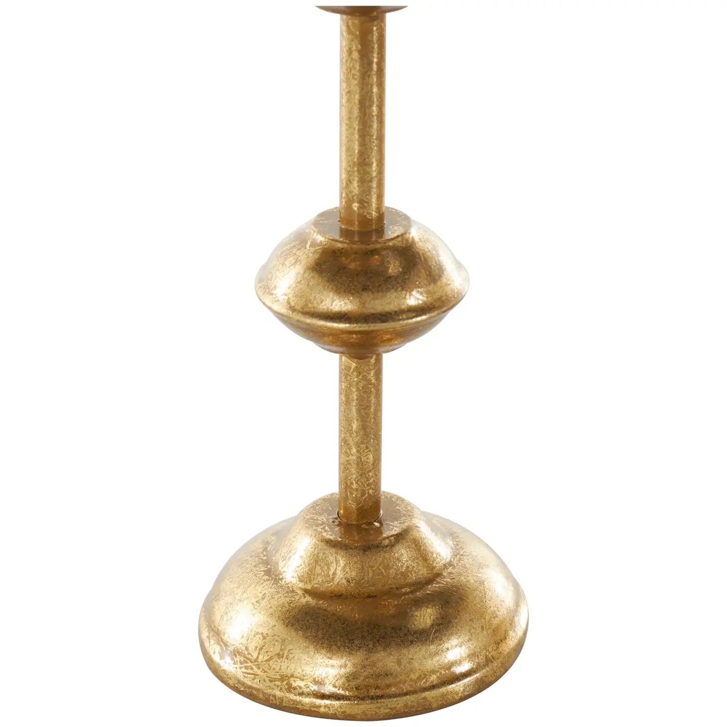 Contemporary Gold Metal Candle Holder Set