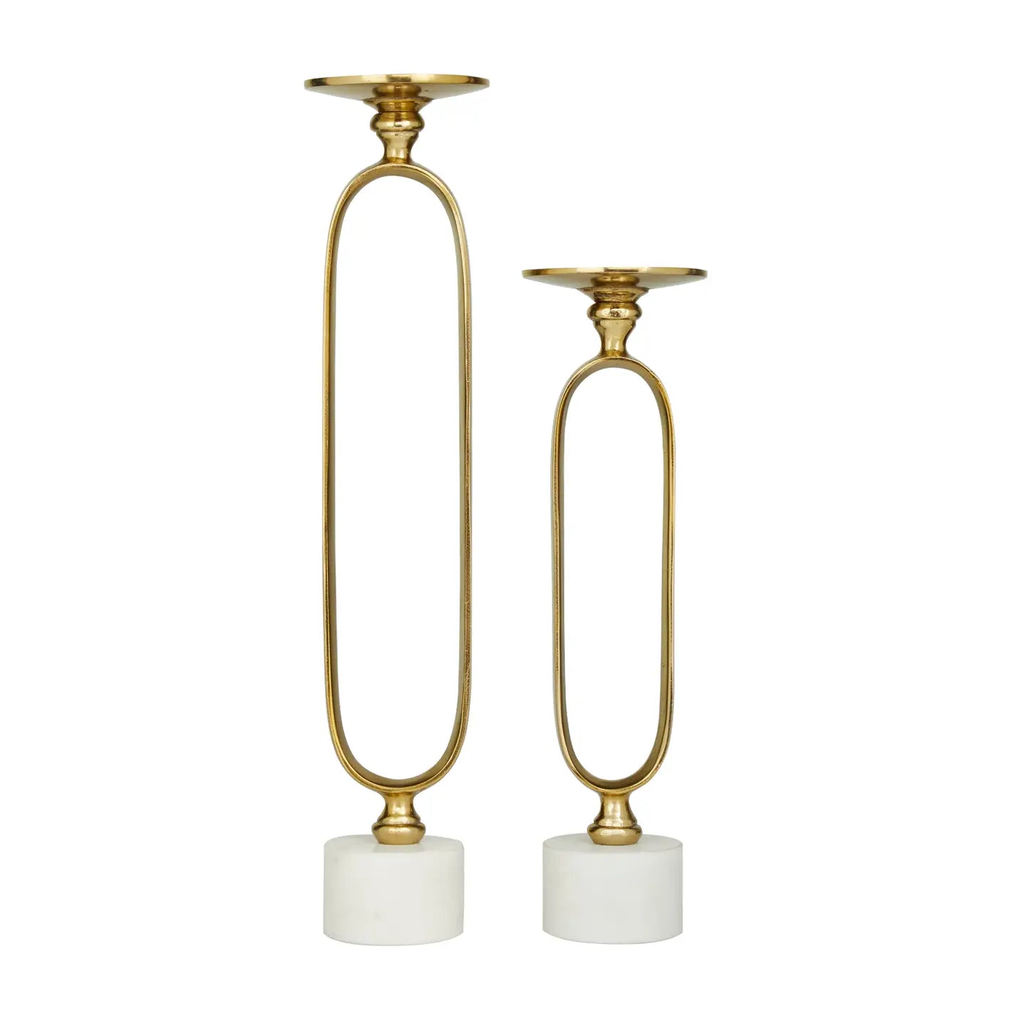 Modern Gold Candle Holder Set