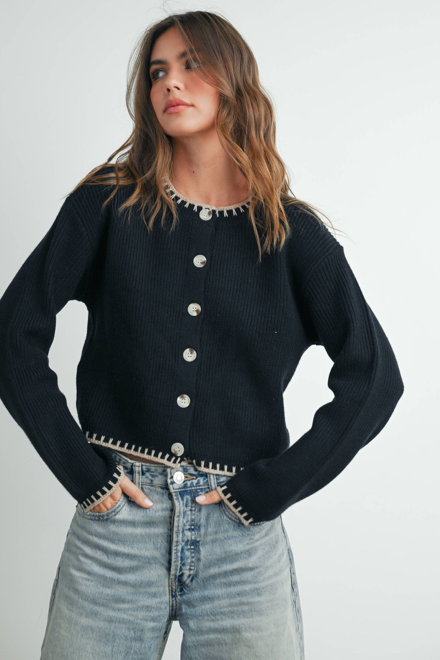The Ivy Cardigan – Black Knit Classic