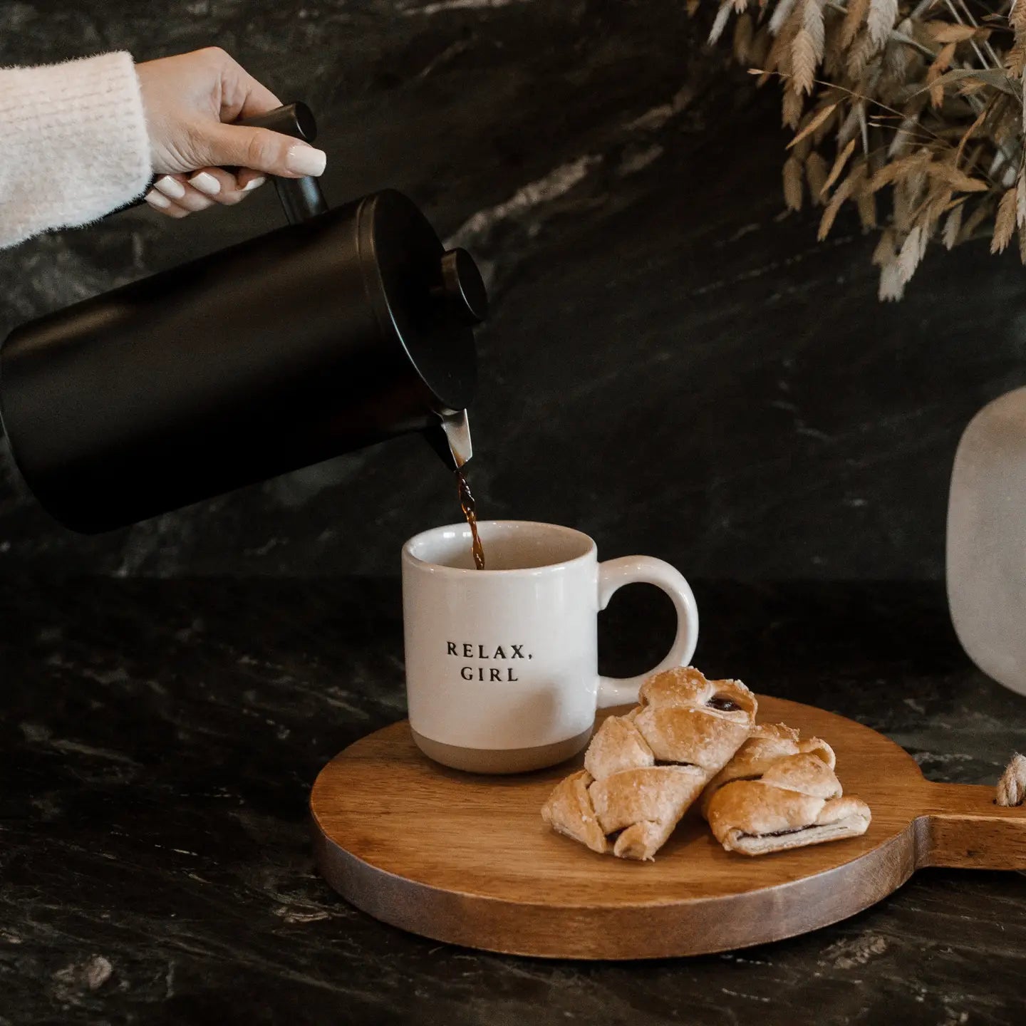 Relax, Girl Stoneware Coffee Mug