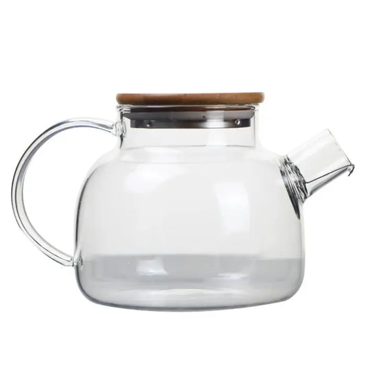 Glass See Through Teapot with Cork Lid