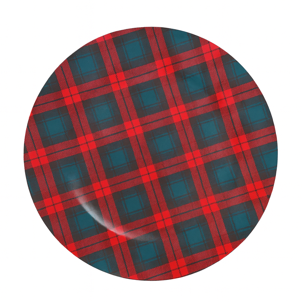 Red and Green Tartan Charger Plate (13”)