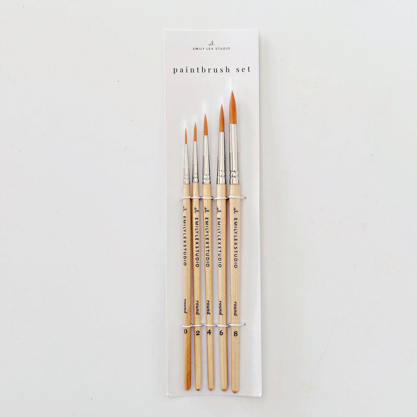 Watercolor Paintbrush Set – Five Wooden Brushes