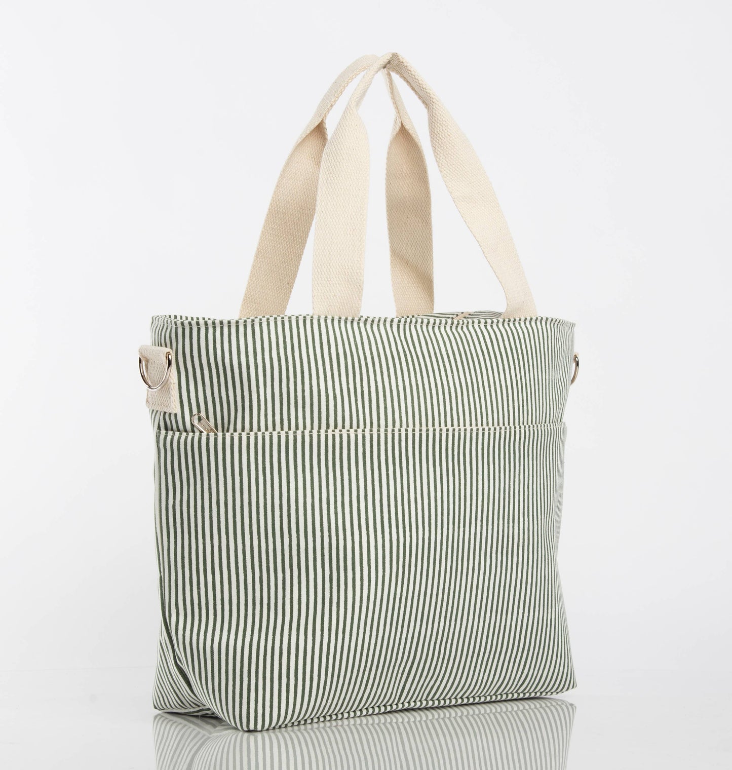 Striped Cooler Tote – Pastel Yellow