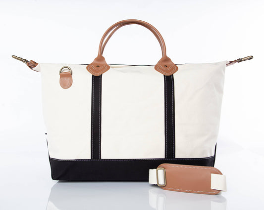 Weekender Canvas Travel Bag – Black