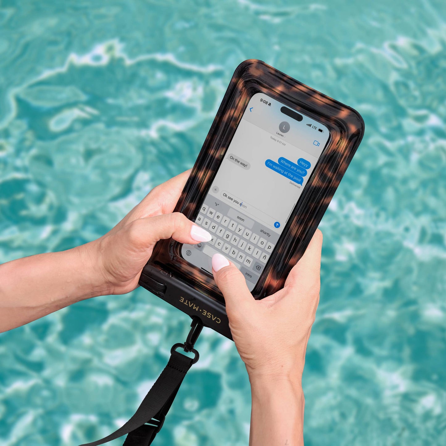 Tortoiseshell Waterproof Floating Phone Pouch