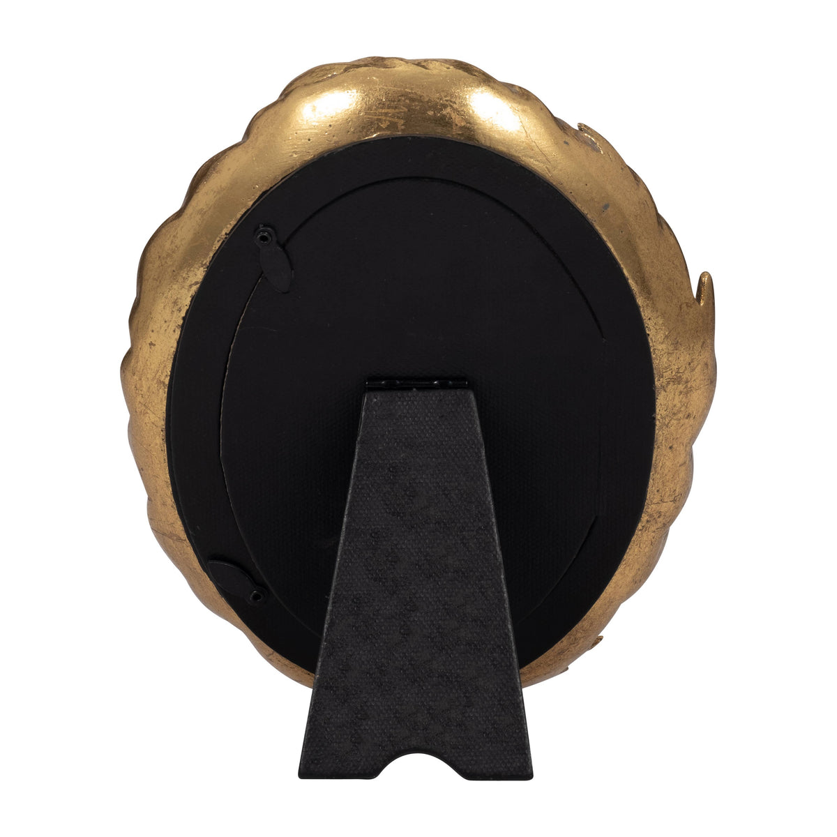 Photo Frame - Gold Polyresin Feathers Around Oval, 4x6 in.