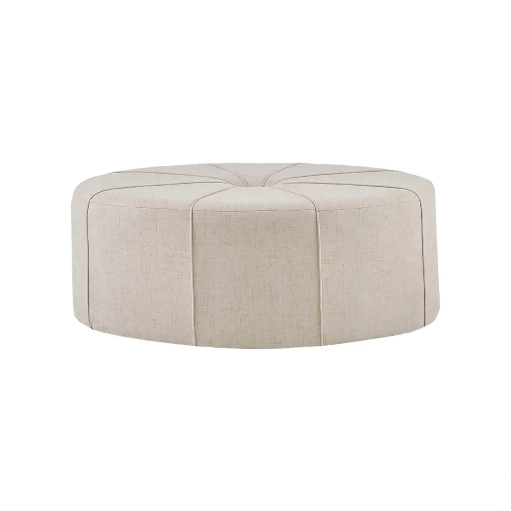 Oval Oversized Ottoman with Tufted Center