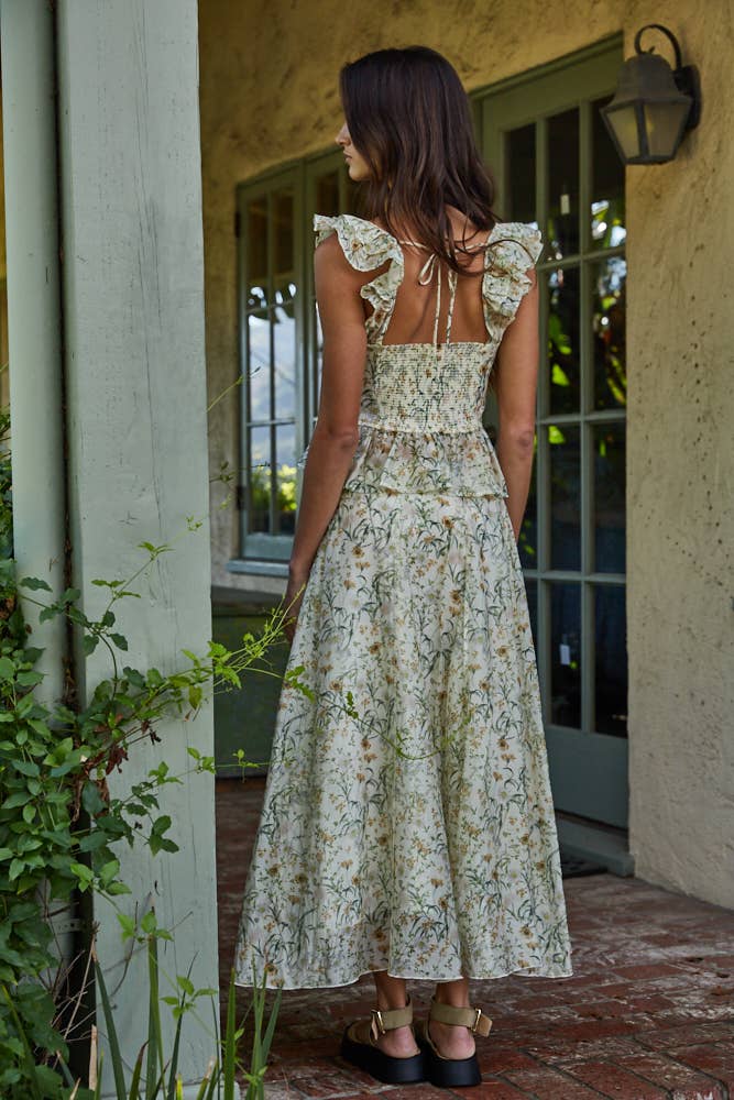 Floral Print Ruffle Top