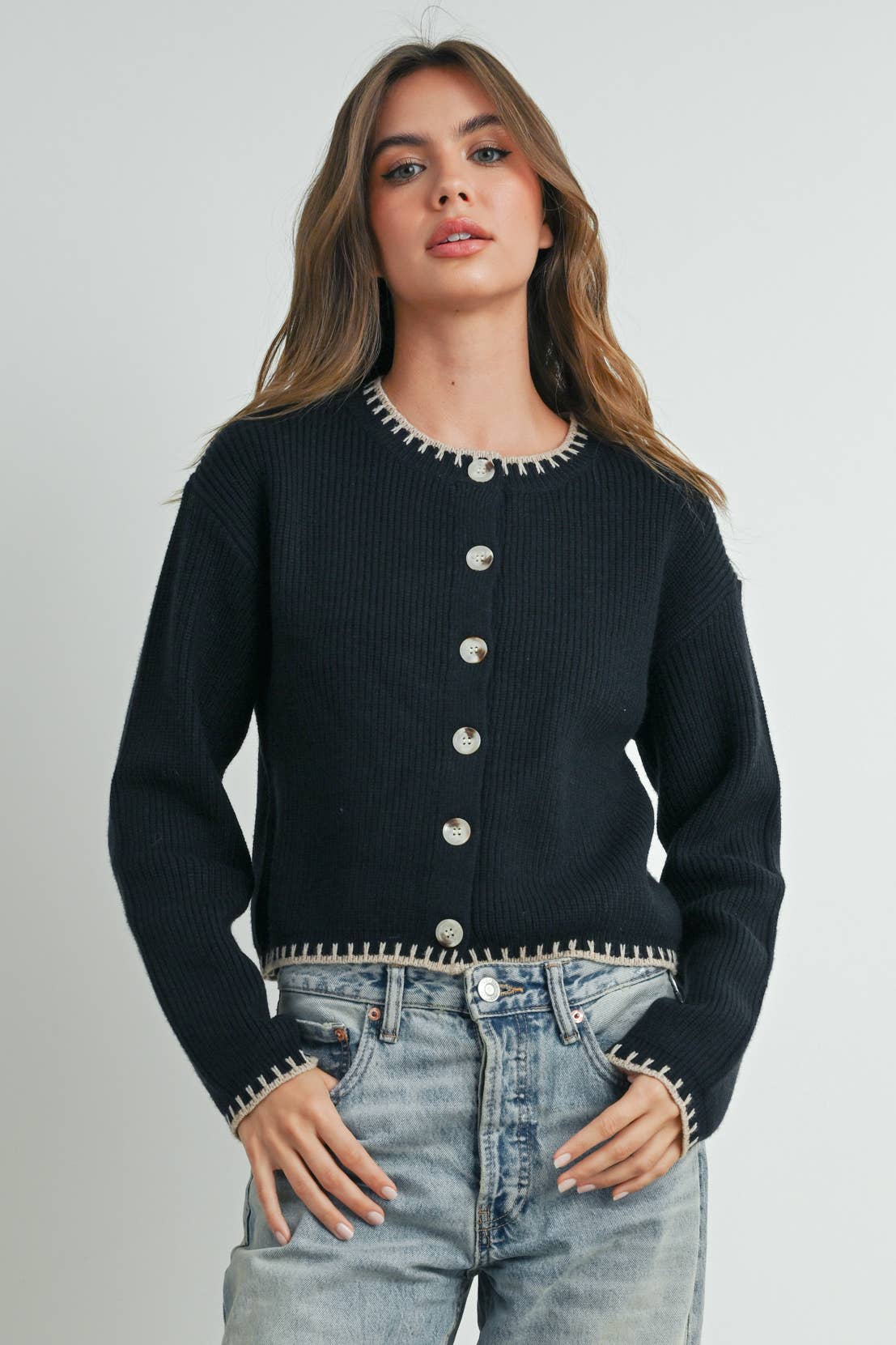The Ivy Cardigan – Black Knit Classic