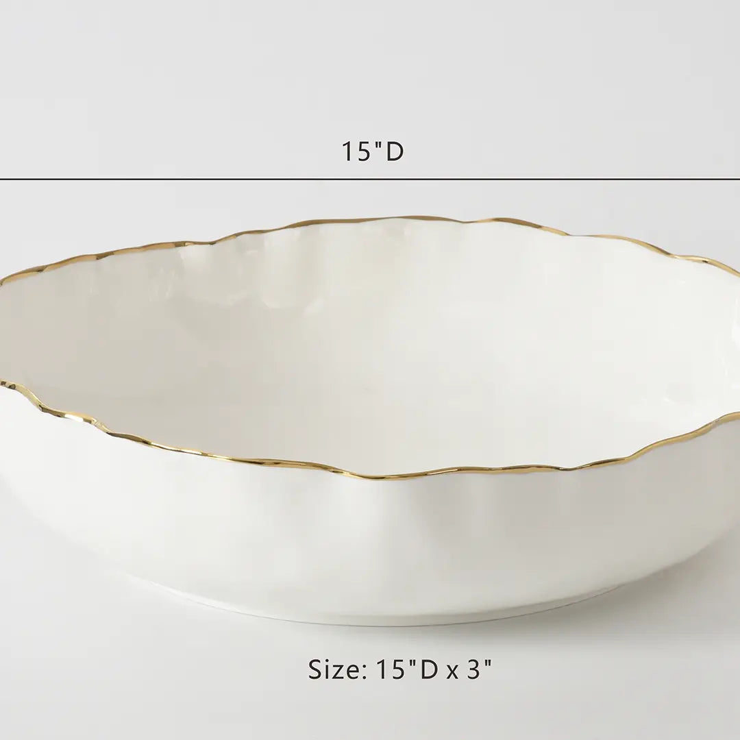 Extra Large Shallow Bowl in Portofino